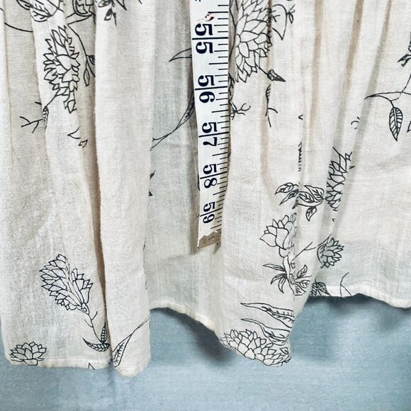 Ulla Johnson Dress Womens L Beige Cotton Tiered Maxi Cottage - Picture 11 of 12